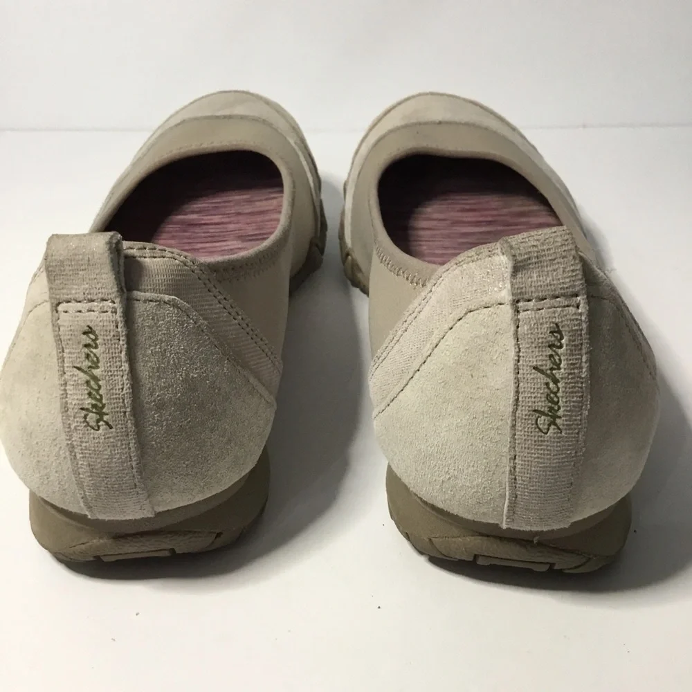 Skechers Women’s Memory Foam Relaxed Fit Flats Leather/Textile Upper Size 8 - Picture 3 of 8